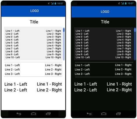 Line Item Display screen capture